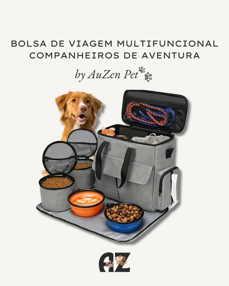 Bolsa de Viagem Multifuncional para Pets - COMPANHEIROS DE AVENTURA