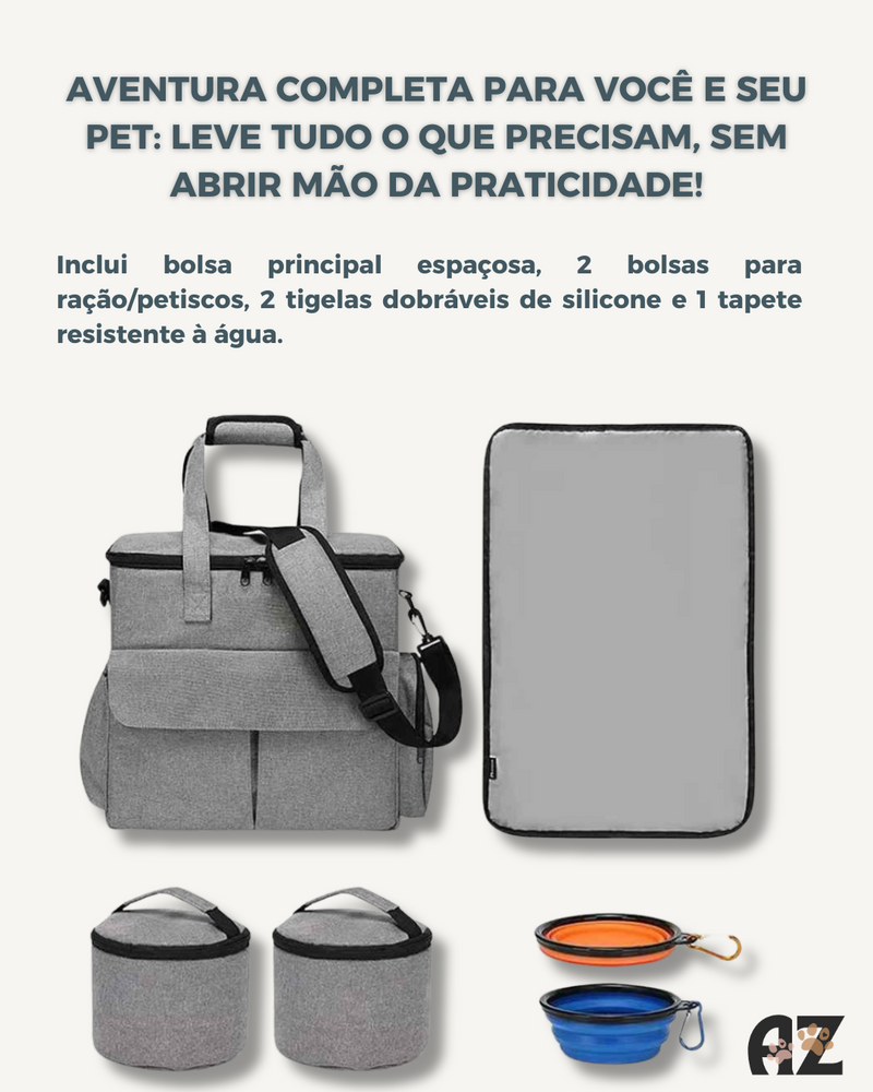 Bolsa de Viagem Multifuncional para Pets - COMPANHEIROS DE AVENTURA