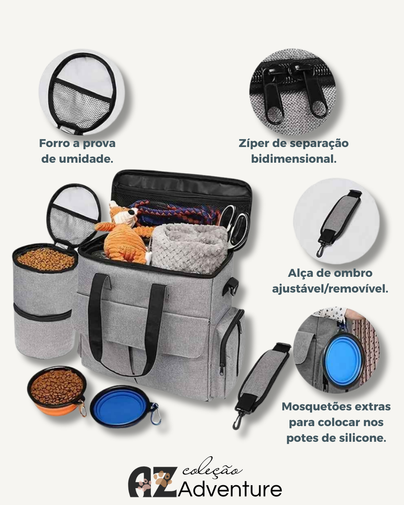 Bolsa de Viagem Multifuncional para Pets - COMPANHEIROS DE AVENTURA