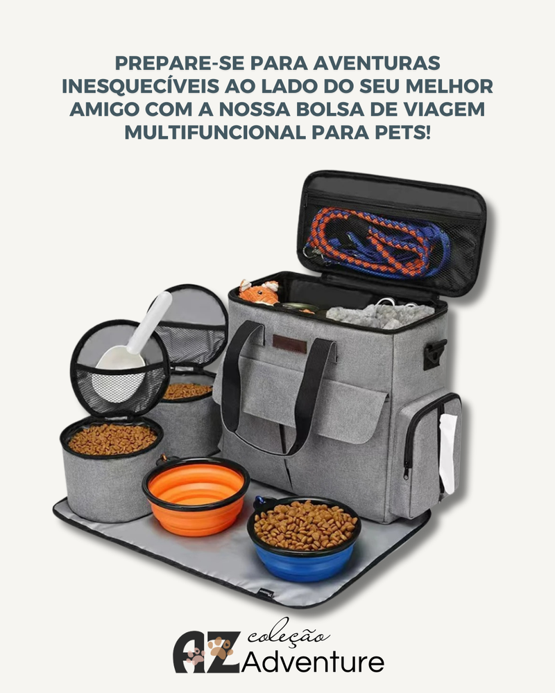 Bolsa de Viagem Multifuncional para Pets - COMPANHEIROS DE AVENTURA