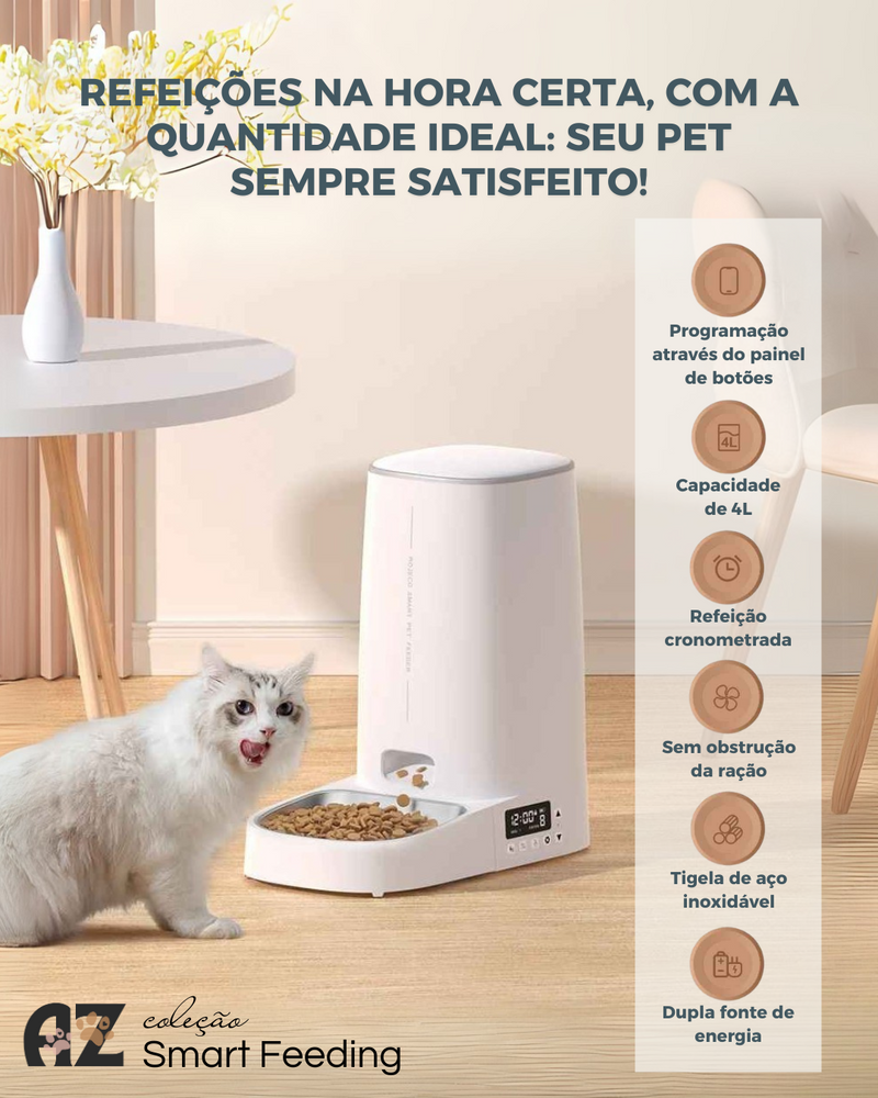 Alimentador Automático com Botão - PETCHEF TIME