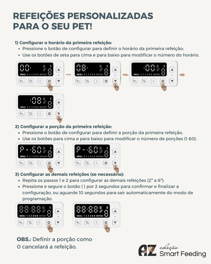 Alimentador Automático com Botão - PETCHEF TIME