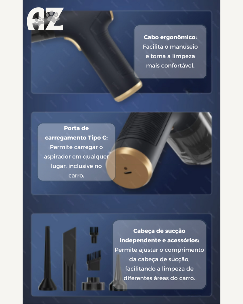 Aspirador Portátil Sem Fio - VAC POWER