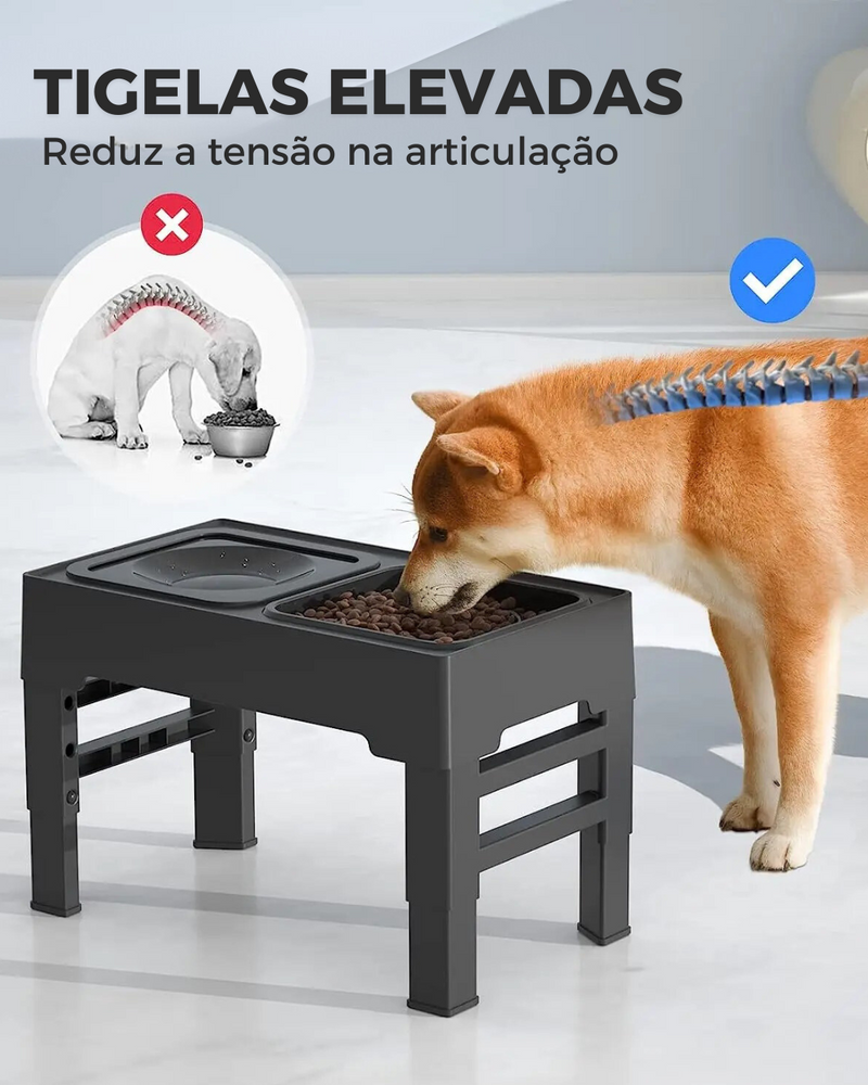 Comedouro e Bebedouro Ergonômico para Pets