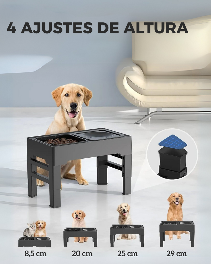 Comedouro e Bebedouro Ergonômico para Pets